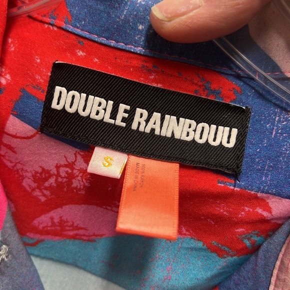 Men's Double Rainbouu Hawaiian Shirt Size Small - Picture 7 of 7